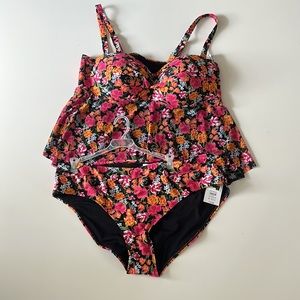 Time and Tru Women's Plus Size Swim Set 3X